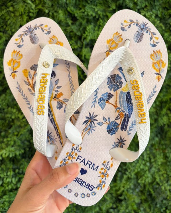 havaianas decorada Farm mais